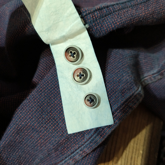 Men's Purple Button-Up Shirt 32 Bar Blues "Bluescape" Size Large - Picture 6 of 7